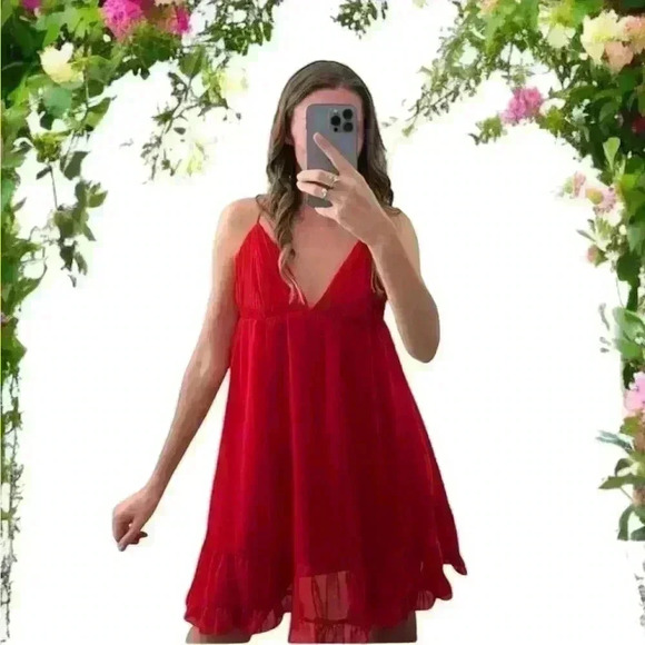 Mac Duggal Short Spaghetti Strap Mini Dress - Picture 1 of 4